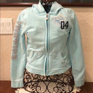 Blue Justice hoodie. Size 7.