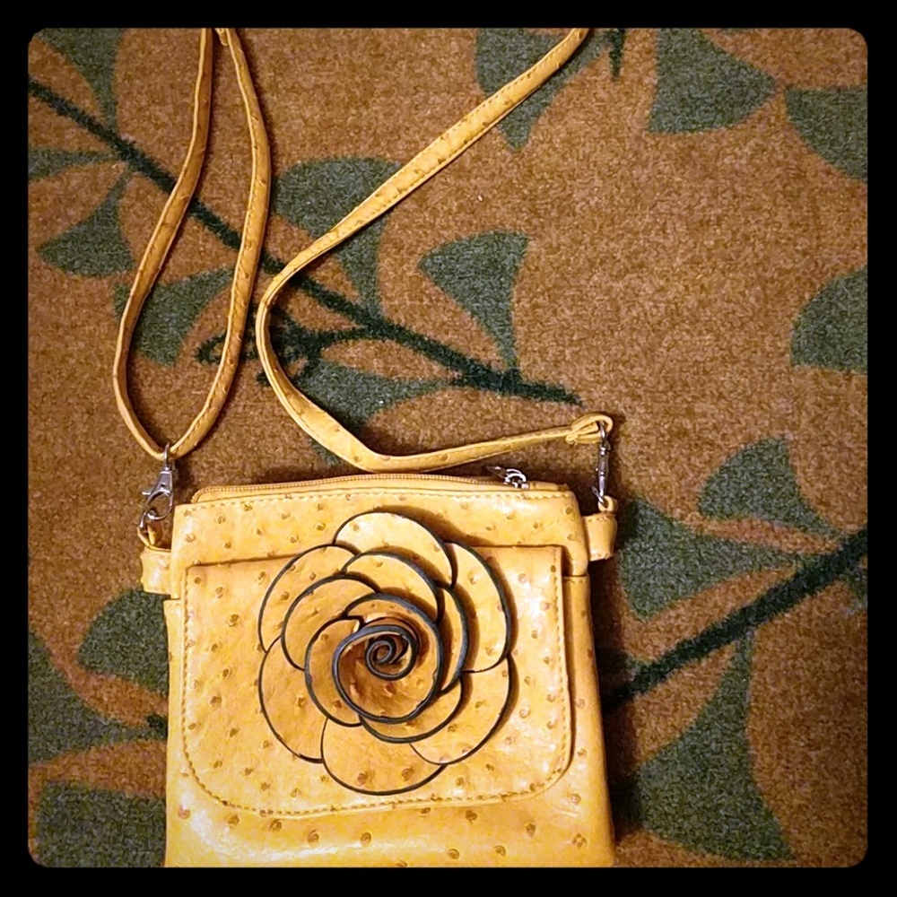 Cute vegan ostrich leather cross body