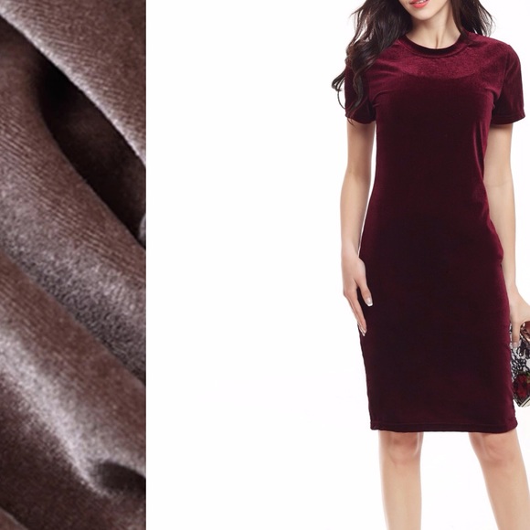 🎉HP🎉 RED WINE VELVET DRESS - Picture 5 of 10