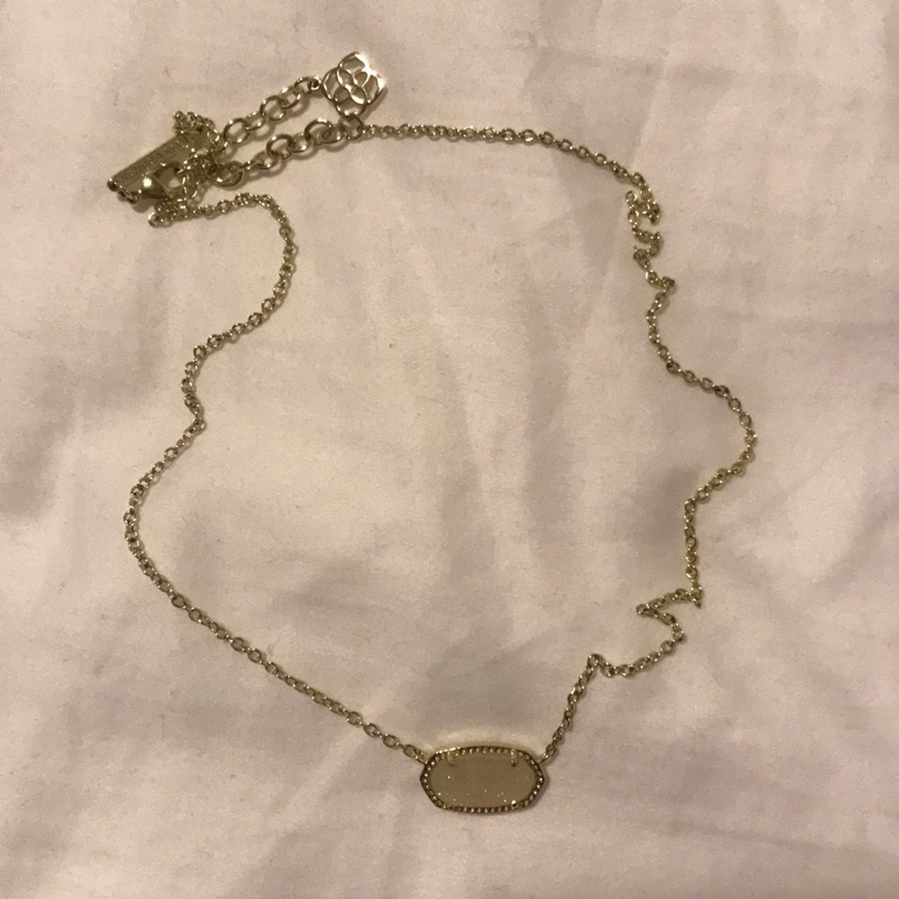 White stone necklace