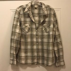 Sonoma Plaid Button Down Shirt