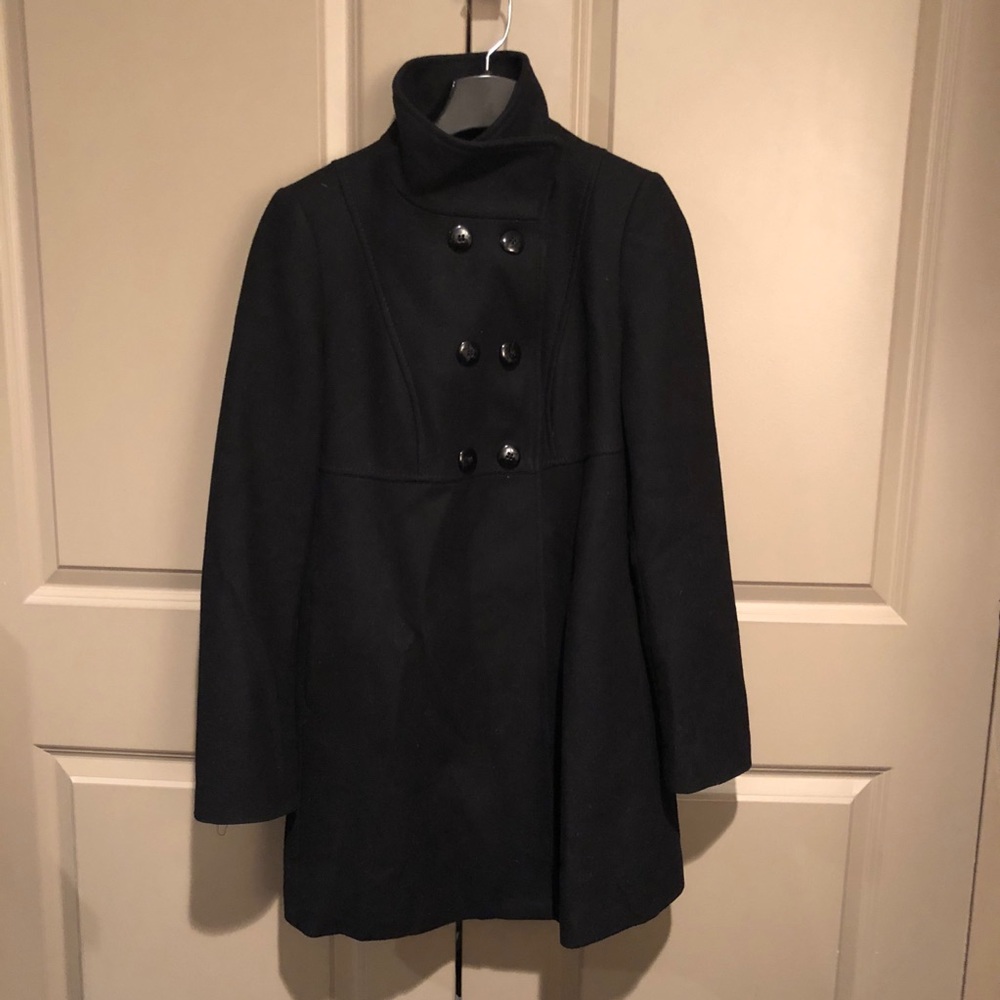 United Colors of Benetton Peacoat, Black Sz S