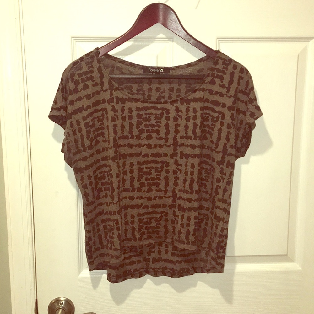 Forever 21 Black and Gray short sleeve shirt
