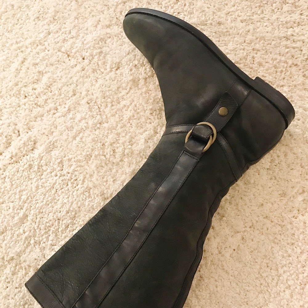 Cole Haan Black Leather Riding Boots Size 11B
