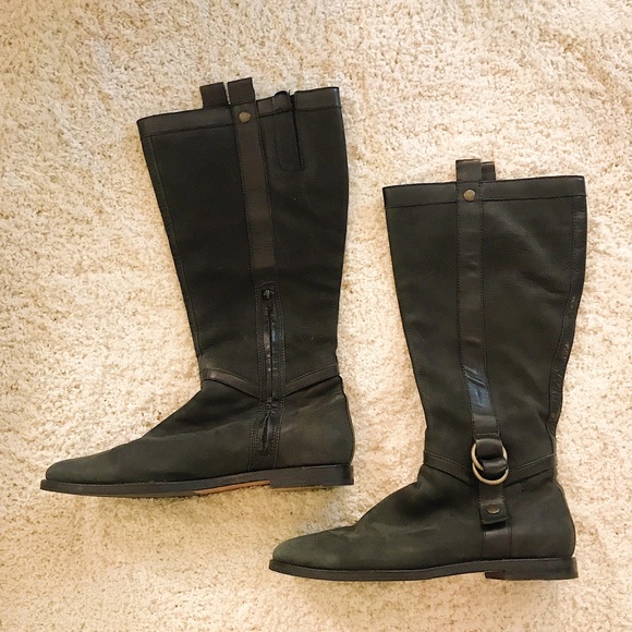 Cole Haan Shoes Cole Haan Black Leather Riding Boots Size 1b Poshmark