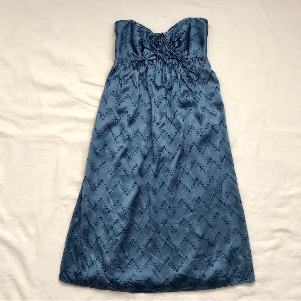 Betsey Johnson Embroidered Silk Dress