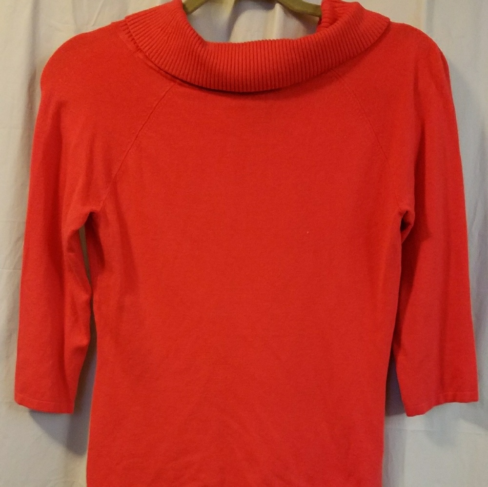 NWOT Ann Taylor orange sweater 3/4 sleeve