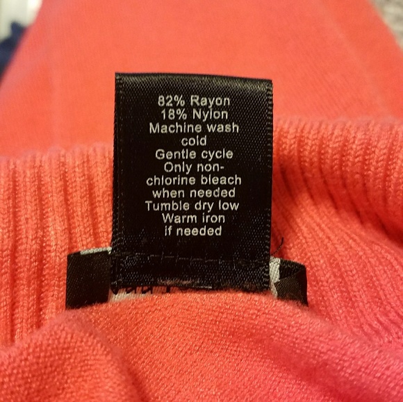 NWOT Ann Taylor orange sweater 3/4 sleeve - Picture 3 of 4