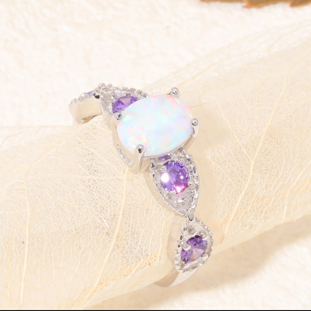 925 Sterling Silver Opal Ring