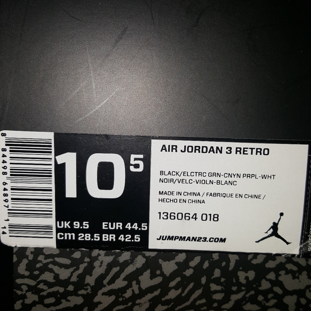 AIR JORDAN 3 RETRO (JOKER) - Picture 6 of 6