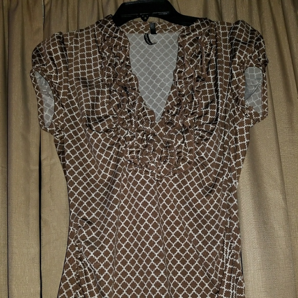 Light brown printed top