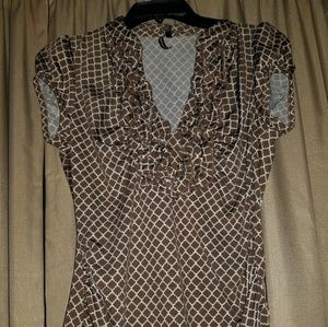 Light brown printed top