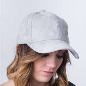 Gray Suede Hat