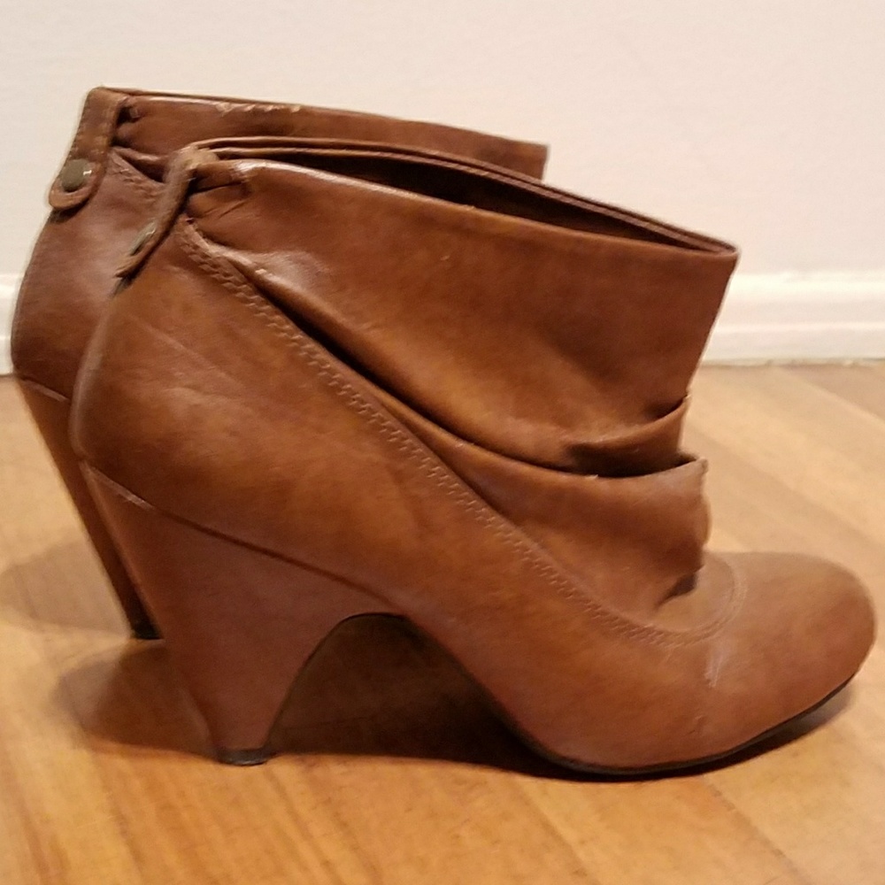 Zara Brown Leather Booties