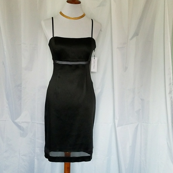 Calvin Klein Dresses & Skirts - CALVIN KLEIN BLACK SPAGHETTI STRAP COCKTAIL DRESS