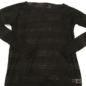 Theory lightweight linen black sweater