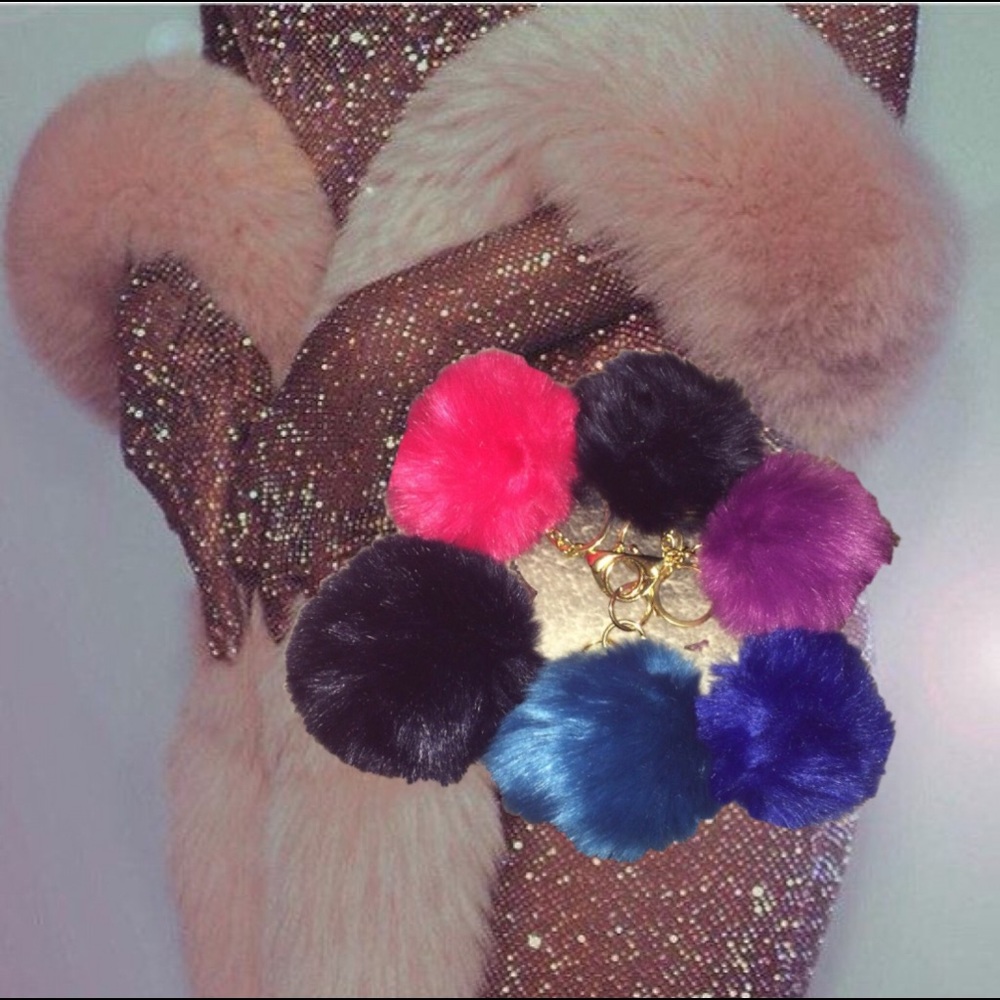 Faux Fur Keychains/Purse Poms