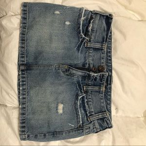 Mini denim skirt