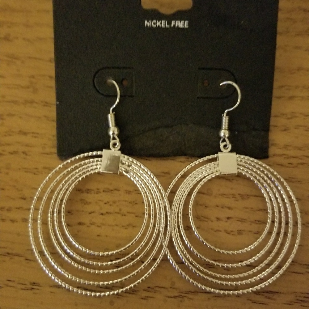 Silver Circle Earrings