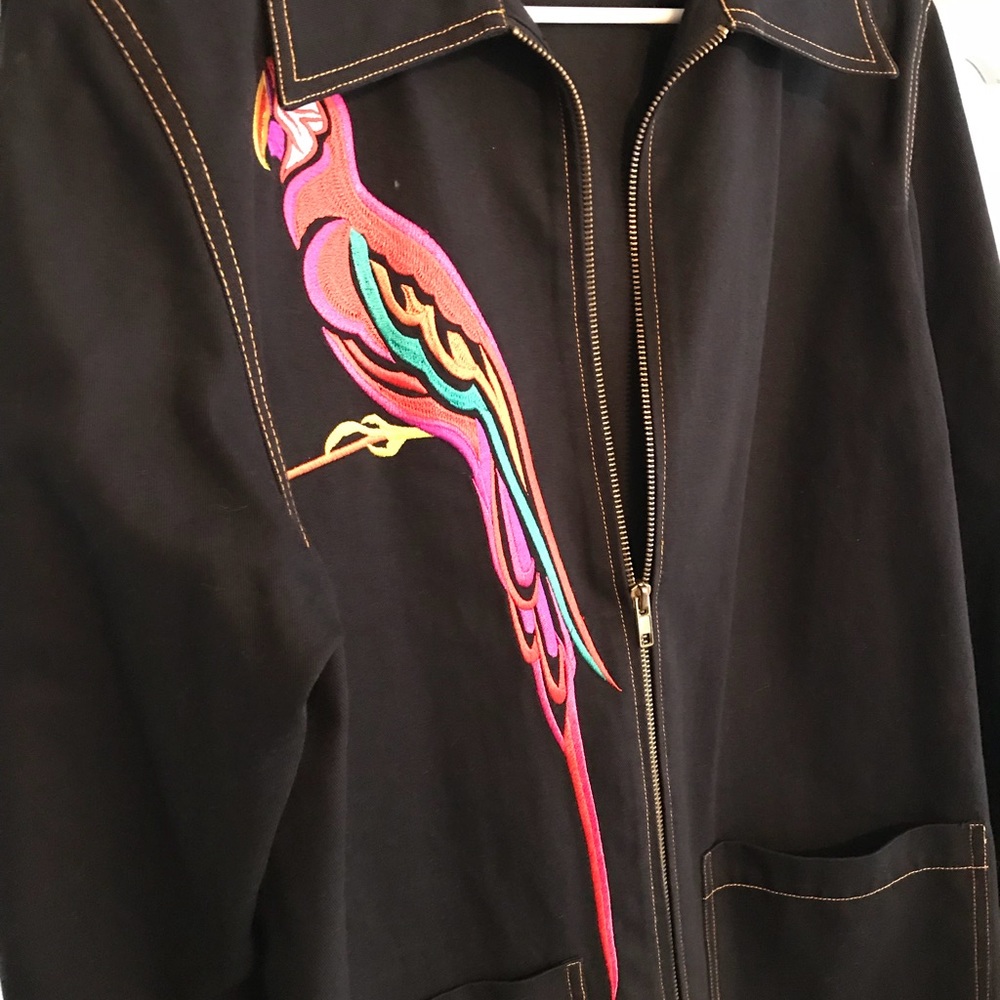 BOB MACKIE Jacket Size M with Parrot Rare Find