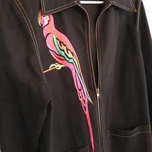 BOB MACKIE Jacket Size M with Parrot Rare Find