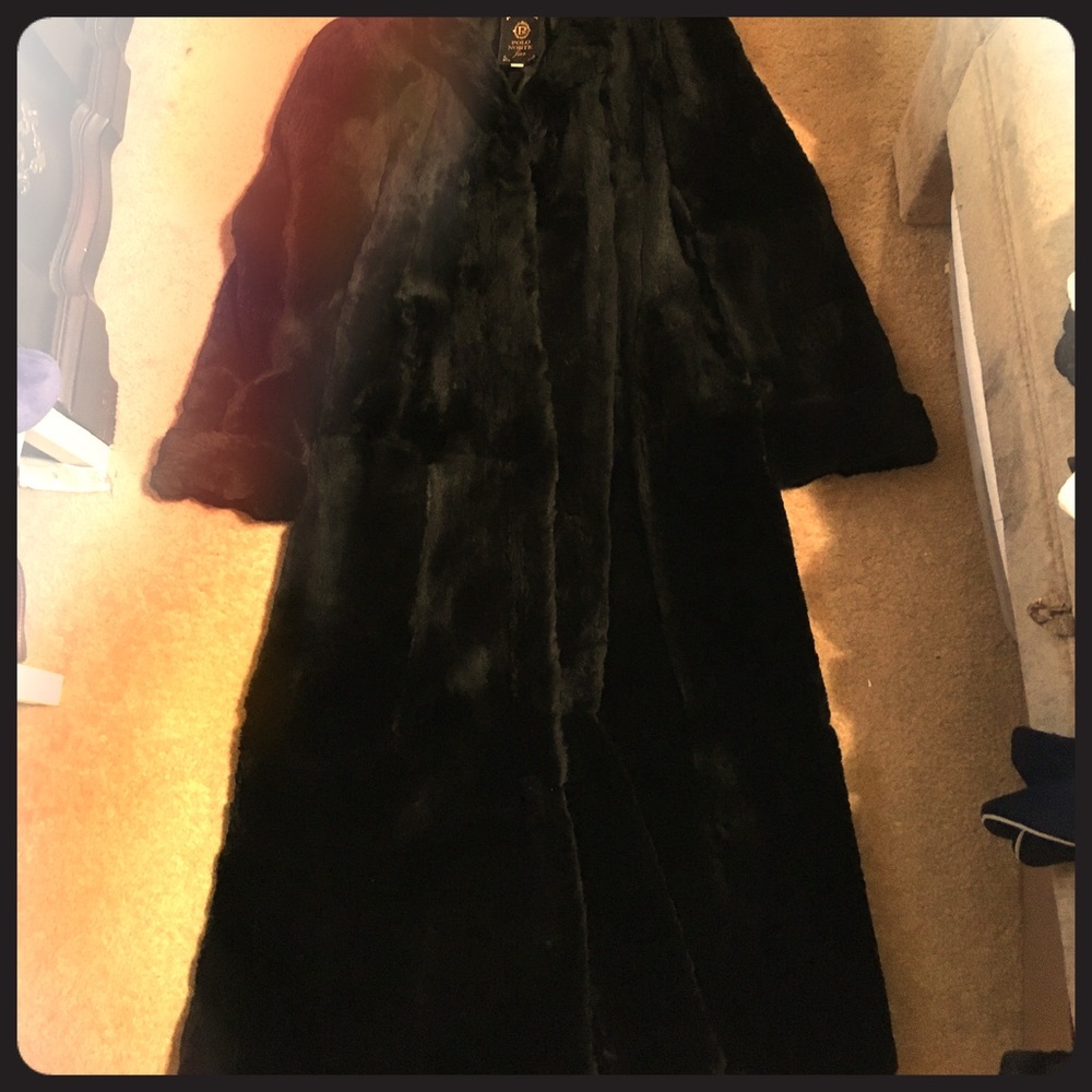 Full length fur coat