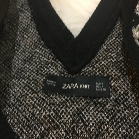 nwot • zara • knit micro jacquard waistcoat vest - Picture 5 of 6