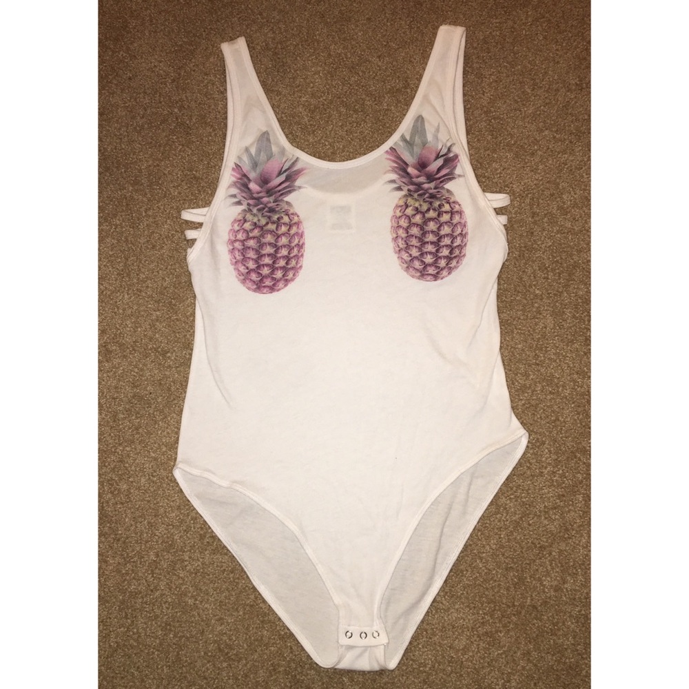 NWOT Victoria's Secret PINK Pineapple Bodysuit