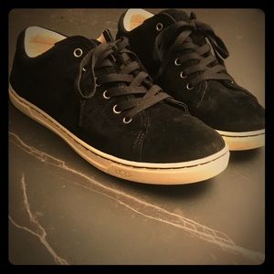 UGG Australia Black Suede Tomi Sneakers