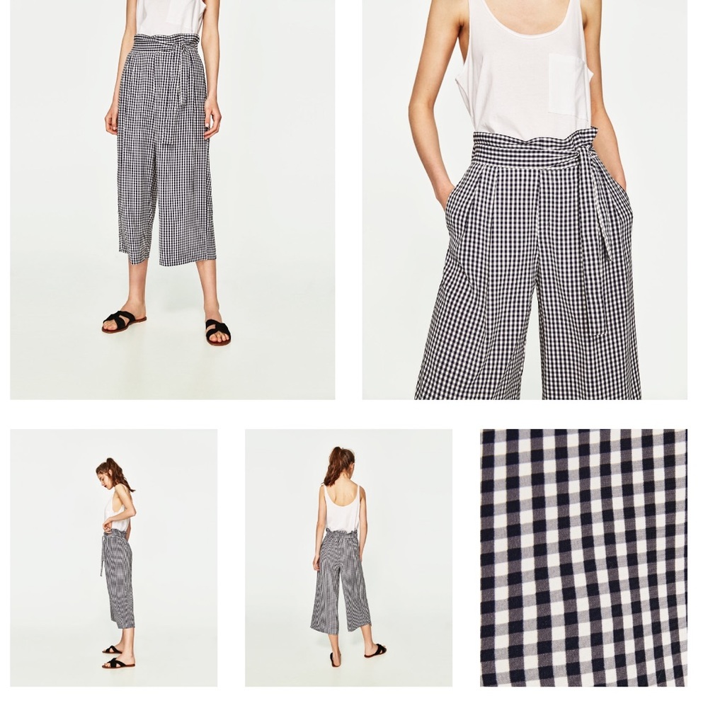 Cropped high waisted pants