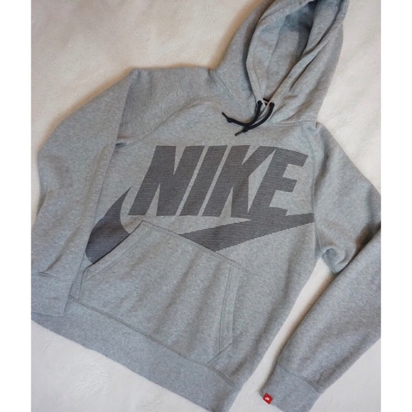 Nike Sweaters - Grey Nike Logo Hoodie