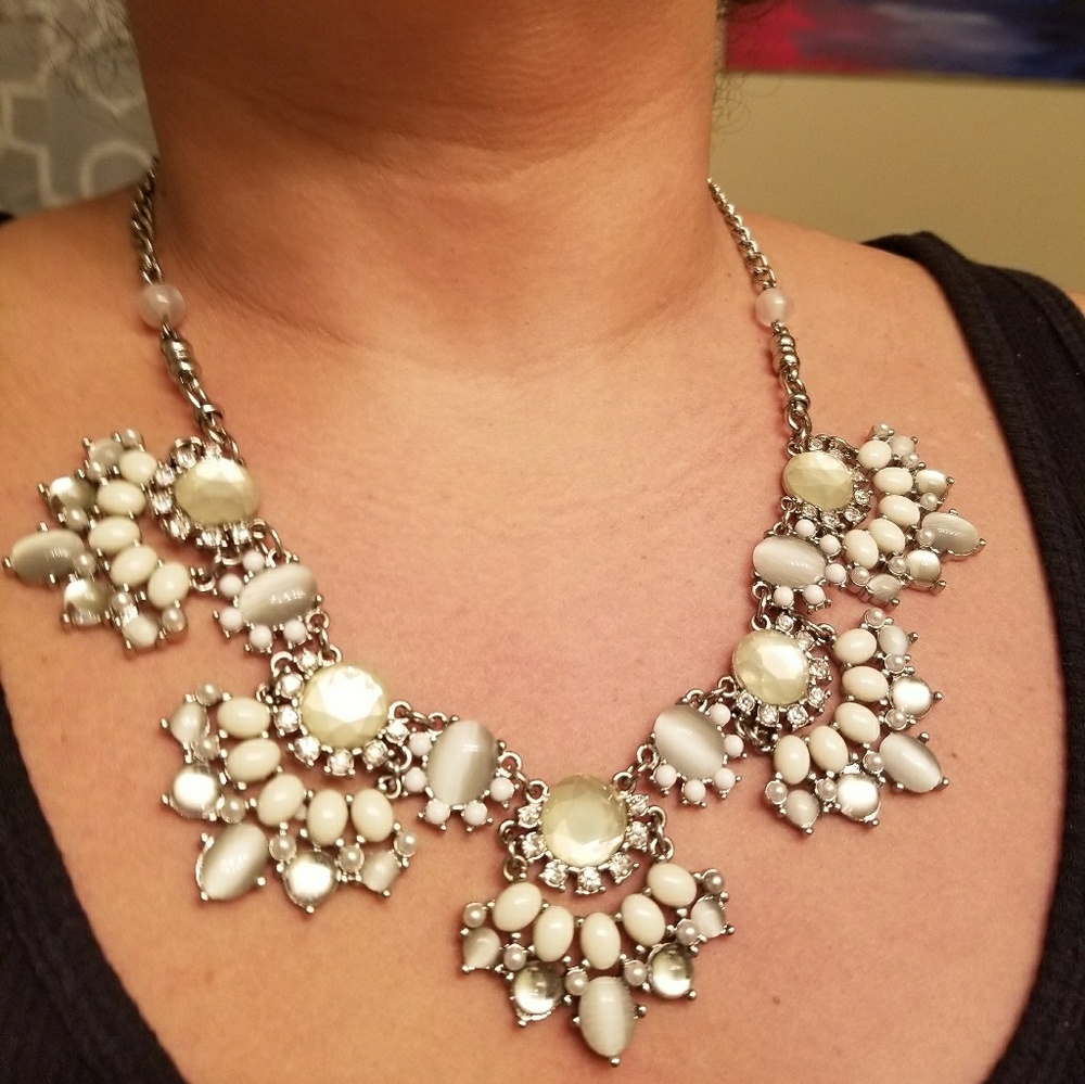 WHBM Silver/White Necklace