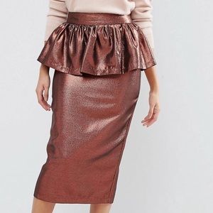 ASOS Rose Gold Holiday NYE skirt!!