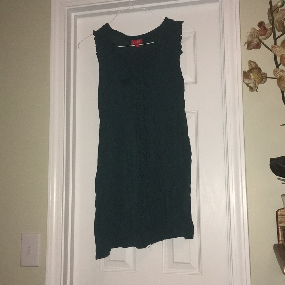 Dark green/blue Elle dress with pockets