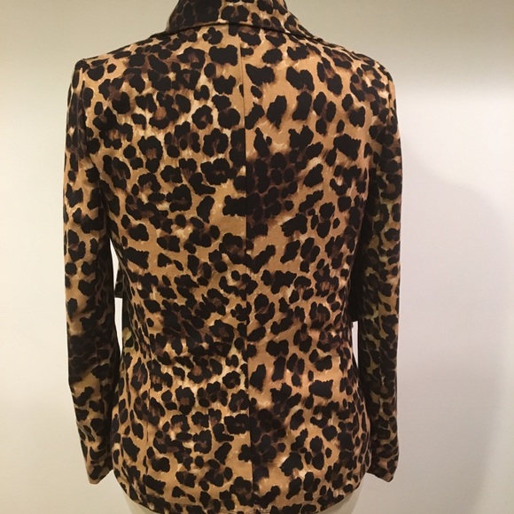 Leopard print open front jacket small - Picture 4 of 6