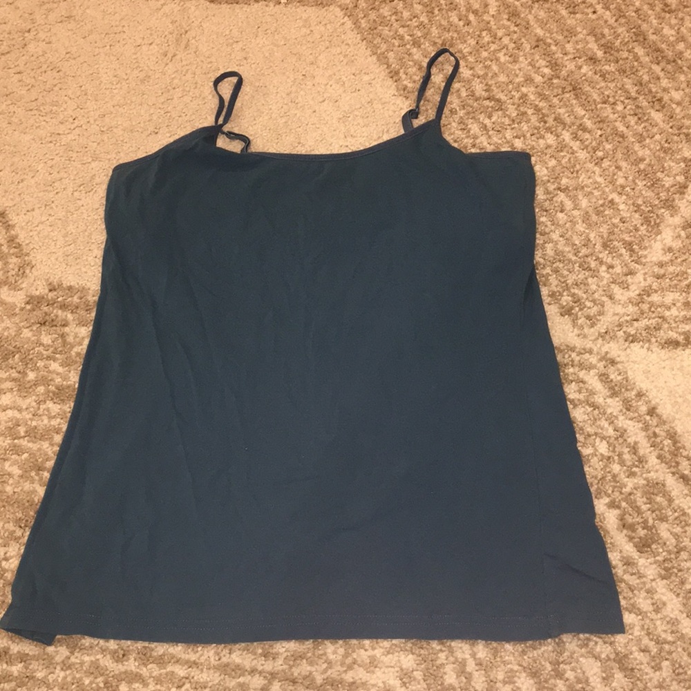 Dark turquoise basic tank top