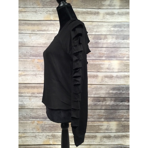 Cut Out Round Neck Long Sleeve Top - Picture 6 of 8