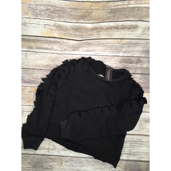 Cut Out Round Neck Long Sleeve Top - Picture 8 of 8