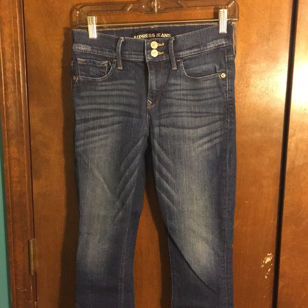 EXPRESS cropped legging mid-rise jeans