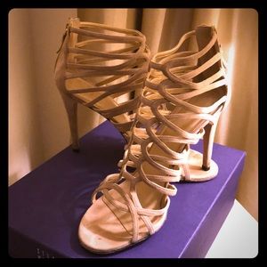Size 10 Stuart Weitzman suede strappy sandal