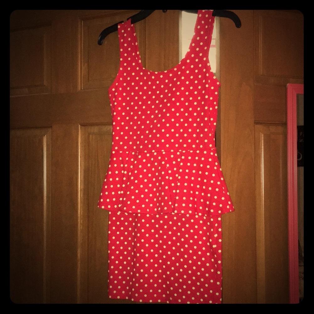 Brand new red peplum bodycon dress