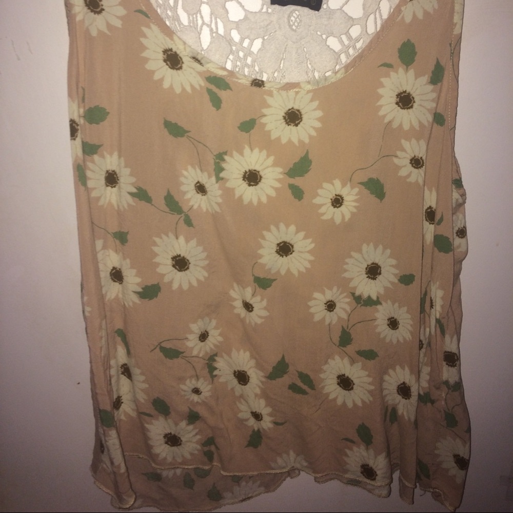 LIGHT PINK FLORAL TANK TOP