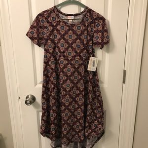 BNWT Lularoe XXS Burgundy Patterned Carly