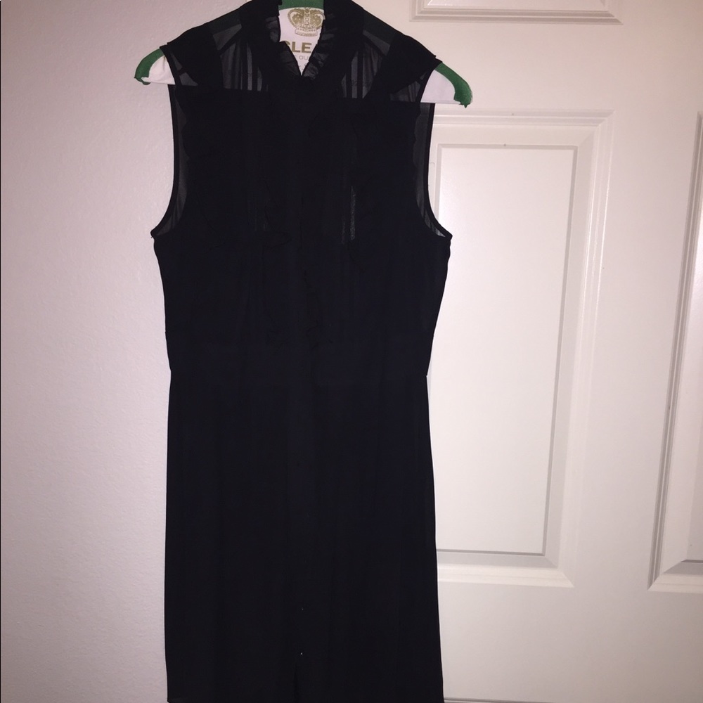Juicy Couture Matte Black Ruffle Dress