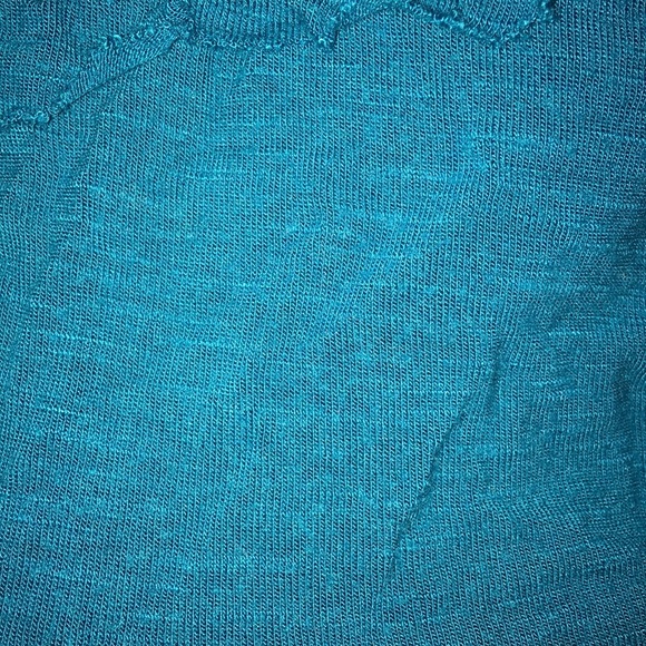 Turquoise Ruffle Tank Top - Picture 2 of 3
