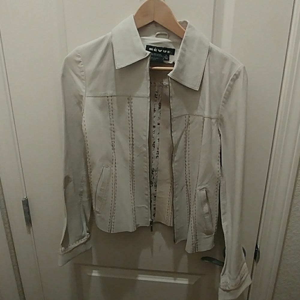 White leather jacket