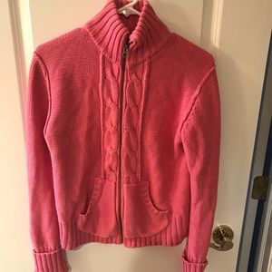 Old Navy zip up sweater in pink.