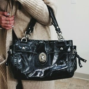 Leather patent Coach purse