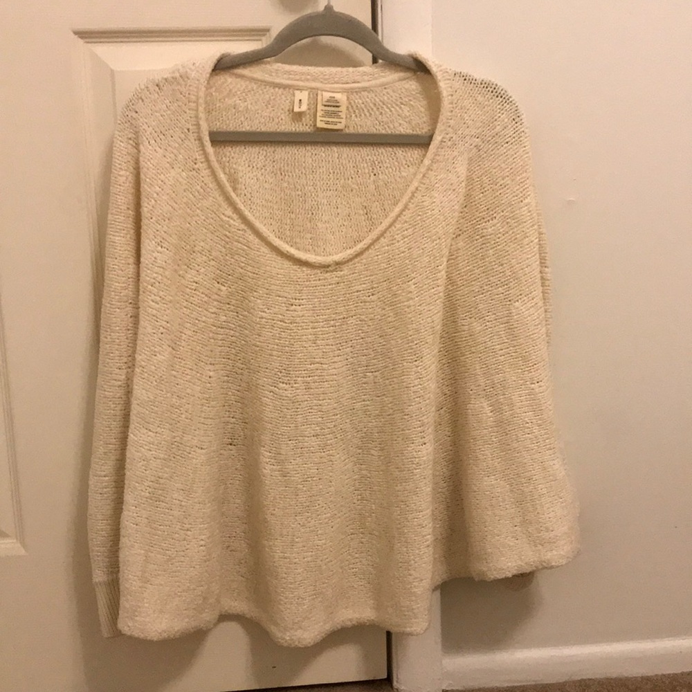 Boho white sweater