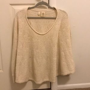 Boho white sweater